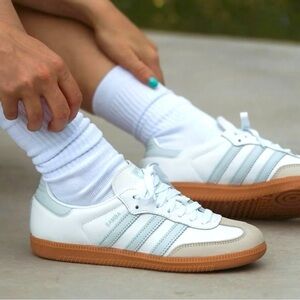 Adidas OG Samba Cloud White / Halo Blue / Off white Women’s Sneakers size 6.5